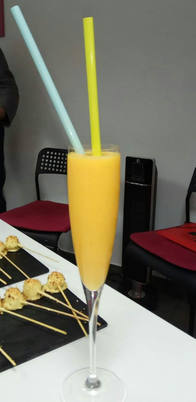 Sorbete de Patxarán, mandarina y mango